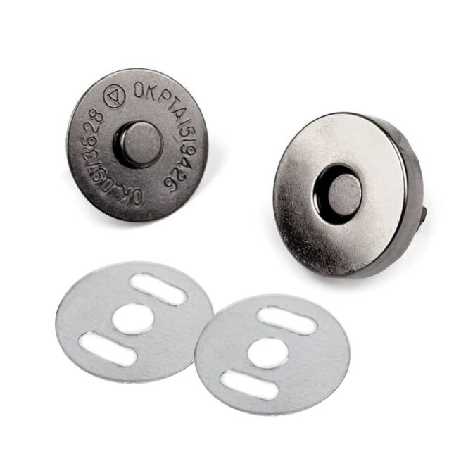 Magneettineppari 18mm, musta 5kpl