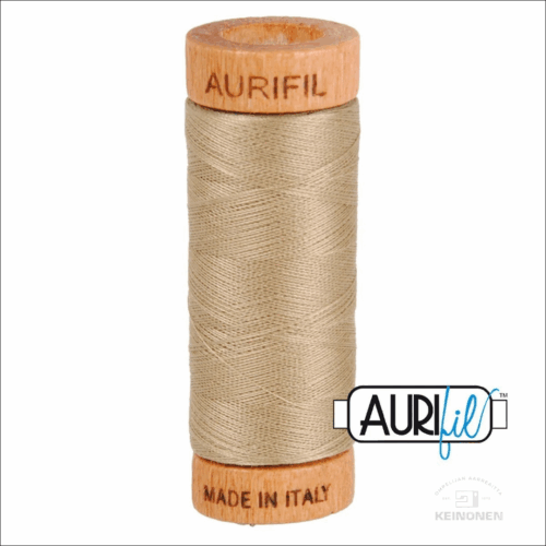 Aurifil 80wt puuvillalanka 2325 linen